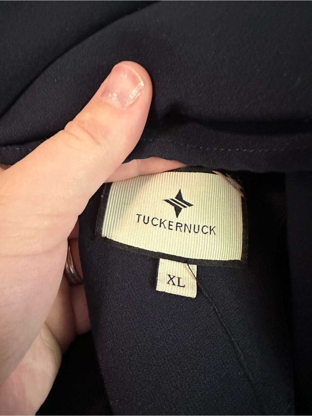Tuckernuck Navy XL Blouse with Bow Back - Picture 4 of 6